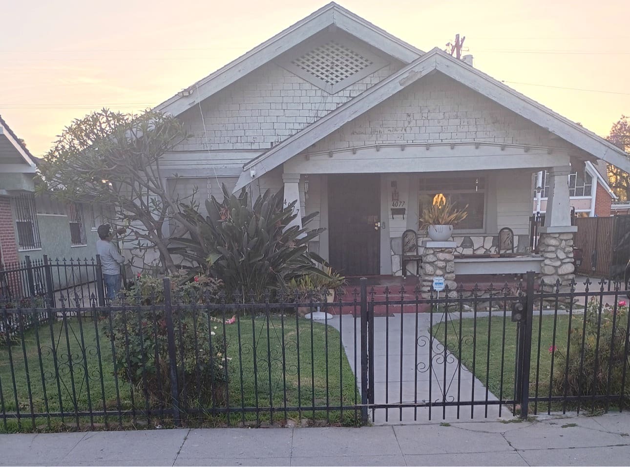 Home exterior at sunset after renovation by Green's Construction, Los Angeles